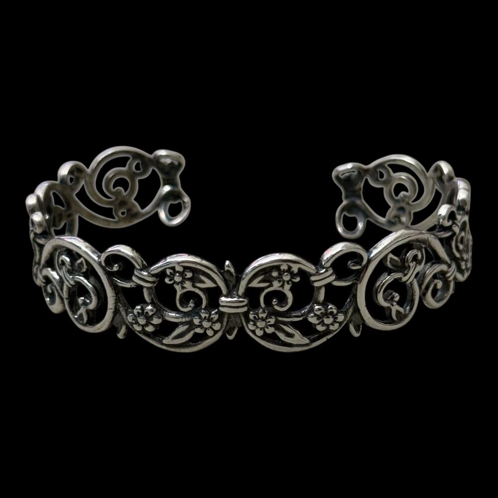 Carolyn Pollack Relios Changing Seasons Size 7 Sterling Cuff Bracelet
